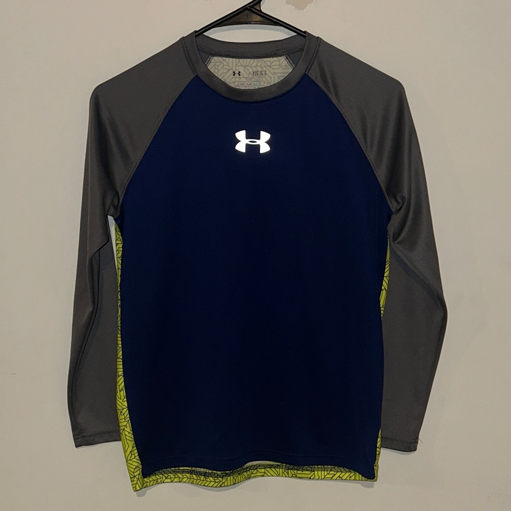 Under Armour Men's Blue and Gray Rash Guard